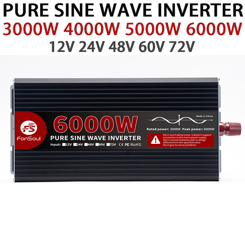 6000W 5000W 4000W 3000W Pure S - Pure Sine Wave Inverter 5000W 48V 220V ulasan dan harga